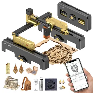 ARTILUME T1 Foldable Laser Engraver, Portable & No Assembly, 0.01mm High Precision, 10000mm/min Speed, Ideal for Wood, Leather, Acrylic & Coated Metal, For Beginners & Pros, Perfect for DIY Projects & Small Businesses
