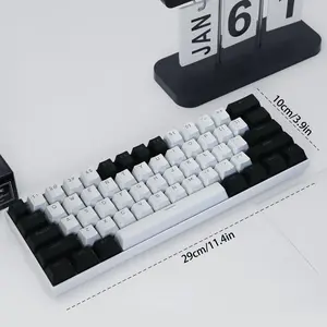 68 Keys Hot Swap Mechanical Keyboard | Red Linear / Blue Clicky Switches Optional, Custom RGB Lighting, Portable Compact Keyboard for PC & Daily Use