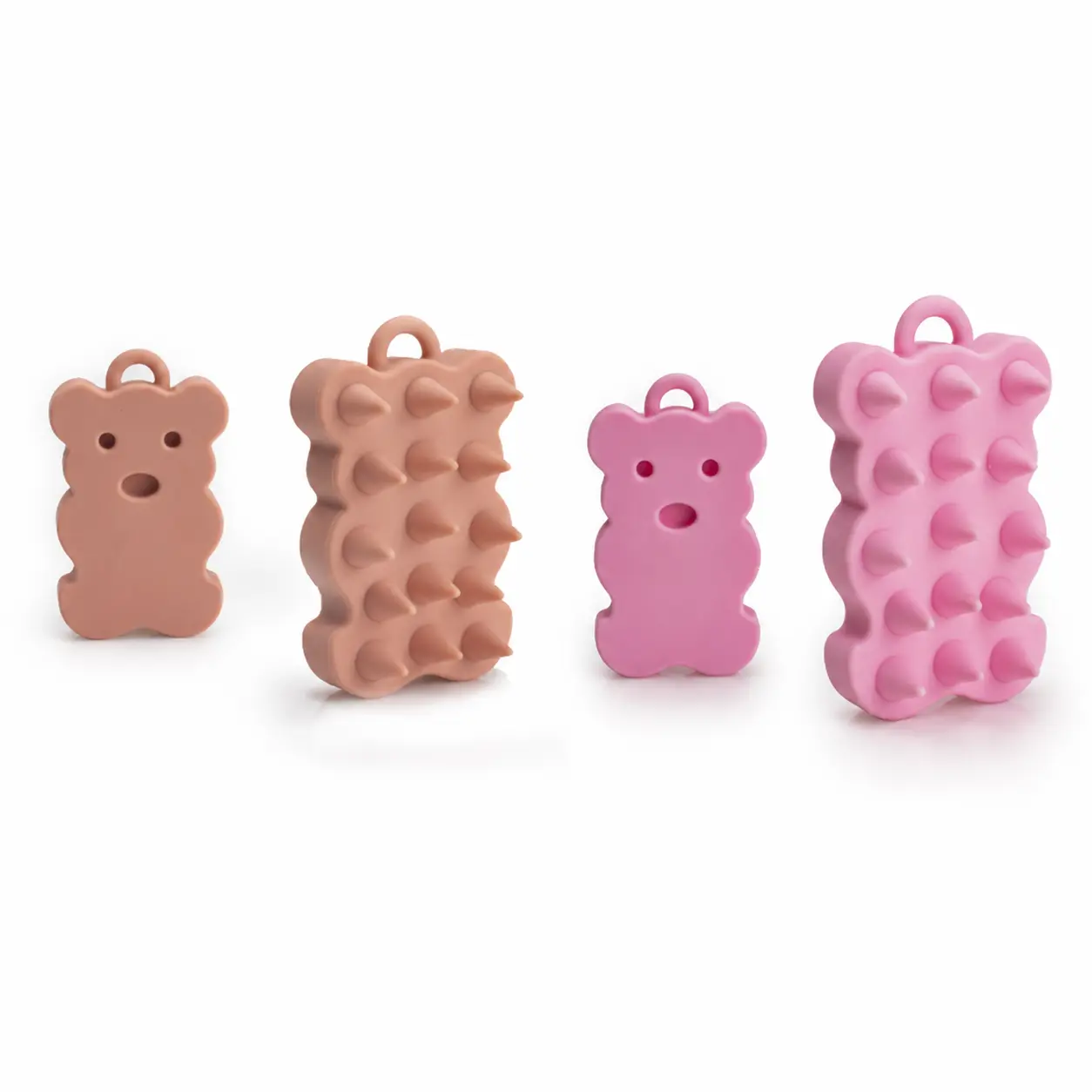 Summer Silicone Shampoo Comb, Cute Bear Scalp Massager Brush for Shower, Soft Silicone Scalp Scrubber & Bath Massage Comb, Easy Grip Hair Washing Brush with Hanging Loop, Daily Use Gift for Women Men Kids bathroom essential accessory