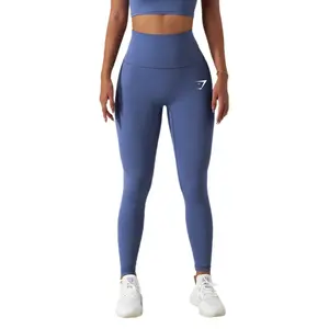 [With Logo] Gymshark  Autumn and Winter Elastic Slim Yoga Pants, Quick-dry Breathable Outdoor Running Fitness Long Pants