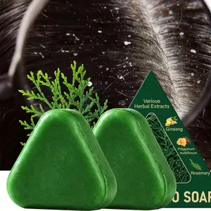 Shampoo Bar 120g - 14 Herbal Extracts Usma Grass Polygonum Multiflorum Tea Tree - Sulfate-Free Biotin Hair Growth Soap for Thinning Hair