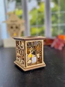 Haunted Scene Halloween Lantern Tea Light