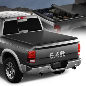 For 02-23 Dodge Ram 1500 2500 3500 6.4' Truck Bed Soft Top Roll-Up Tonneau Cover
