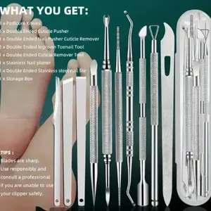 10pcs Stainless Steel Pedicure Tool Set Precision Manicure Knife for Removing Dead Skin Callus Portable Foot Cuticle Care Tools