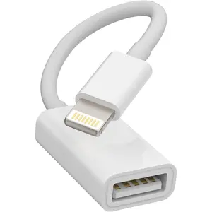 Lightning to USB Flash Adapter for  OTG Converter Dongle Camera Card Reader Keyboard  Drive MIDI Hub Piano Data Sync 11 12 13 14 Pro Max Mini Xr X Xs Se 7 8 Plus for Ipad Air