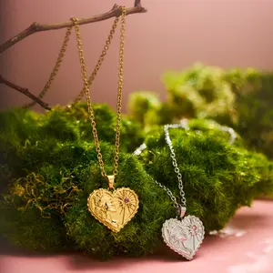 OUFER WICKED Glinda Heart Shape Stainless Steel Non Tarnish Necklace for Women Perfect Gift