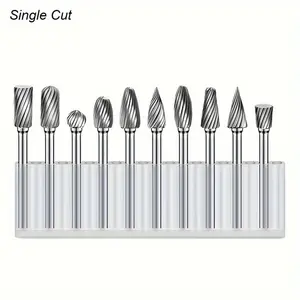 SVIDA Tungsten Carbide Burr Bits Aluminum Cut 1/8 Rotary Rasp Die Grinder Drill for Metal Wood Woodworking Cutting Carving