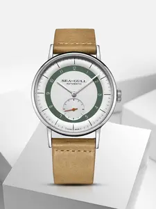 Men's Minimalist Casual Plain Color Mechanical Watch, Fashion Watch for Party, Daily Clothing Decor, Trendy All-match & Exquisite Watch for Birthday Gift with Box