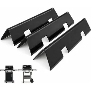 15.3" Flavorizer Bars for Weber GS4 Spirit II E-210 210 200 Grill , Spirit E/S-200 210 220 Part Replacement with Front-Mounted Control, 16GA Porcelain Steel Grill Heat Plates, 67045 69796