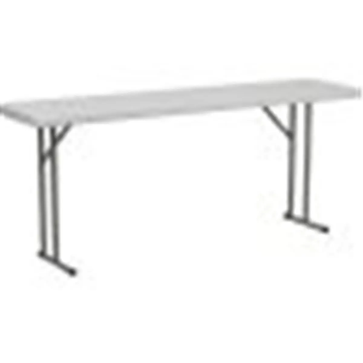 212 MAIN 18 in. W x 72 in. L Granite White Plastic Folding Table, Training Table, Easy-Setup Commercial Office Furniture