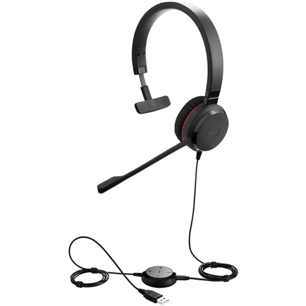 Jabra Evolve 30 II GSA Mono MS Wired Headset with Noise Cancellation, UC Compatible, for Office Use
