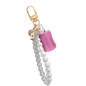 Keychain Moisturizers Clip Silicone Caps Clip On Lip Gloss Holder Keychain
