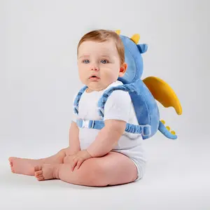 Baby Head Protection Backpack, Toddler Walking Head Protector, Adjustable Head Protector Pad Safety Cushion (Blue)