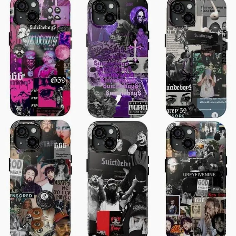 Grey Day 59 Smartphone Case - $uicideboy$ Fan Tough Cover, Cellphone Accessories for Handheld Devices Compatible with iPhone 11-17 Pro Max/Plus and Samsung Galaxy S23-25