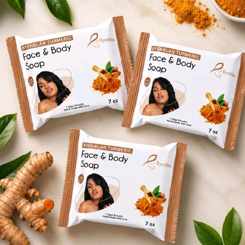 3-Piece Byenblan Turmeric Face & Body Soap 7 oz Each