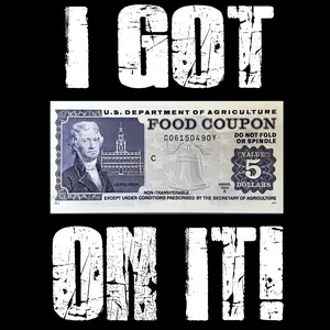 5-Pack or 10-Pack I Got Five On It Food Stamp - 11x12 DTF Transfers for DIY T-Shirt Making Printing - White
