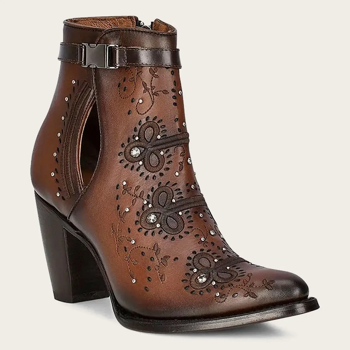 Cuadra Perforated Embroidery W/Crystals