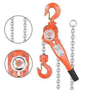 [TOP RATED - FLASH SALE] Garvee Manual Lever Chain Hoist – 1.5 Ton (3300 lbs) Capacity, 10 ft Lift – G80 Galvanized Steel Chain, Weston Double Pawl Safety Brake, 360° Swivel Hooks, Portable Heavy Duty Lifting Hook for Garage, Factory, Dock, Warehouse