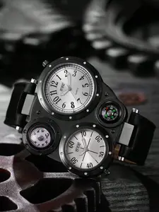 1pc Men's Casual Sport Dual Movement Digital Scale Classic Quartz Wristwatch, Casual Analog Watch, Without Watch Box, Durable Watch