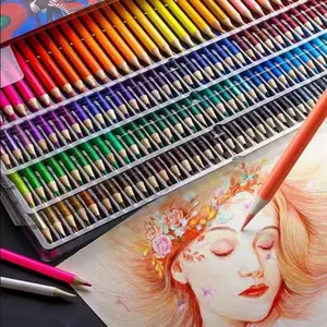 Professional Colored Pencil Sets, Oil-Based Drawing & Coloring Tools, Ideal for Artists & Beginners, Durable Wooden Core Design