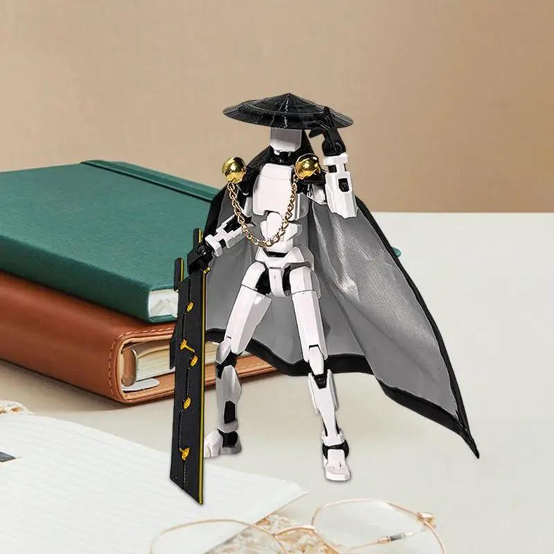 The Fifth Generation Multi-jointed Movable Figure T13 Dummy Doll Kid Toys With Hat And Cloak Artistic Sense Collection Decor