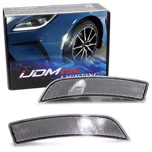 iJDMTOY Clear Lens White LED Bumper Side Marker Light Kit For Subaru 2022-up BRZ, For Toyota 2022-up GR86
