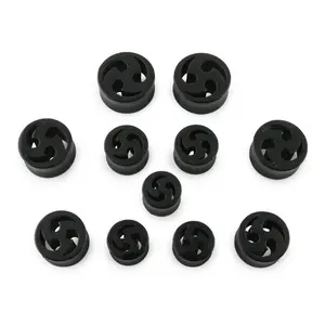 Black Tribal Tunnel Plugs
