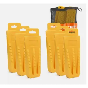 6 Pack 5.5" Tree Felling Wedge Logging Bucking Falling ABS Plastic (Yellow)
