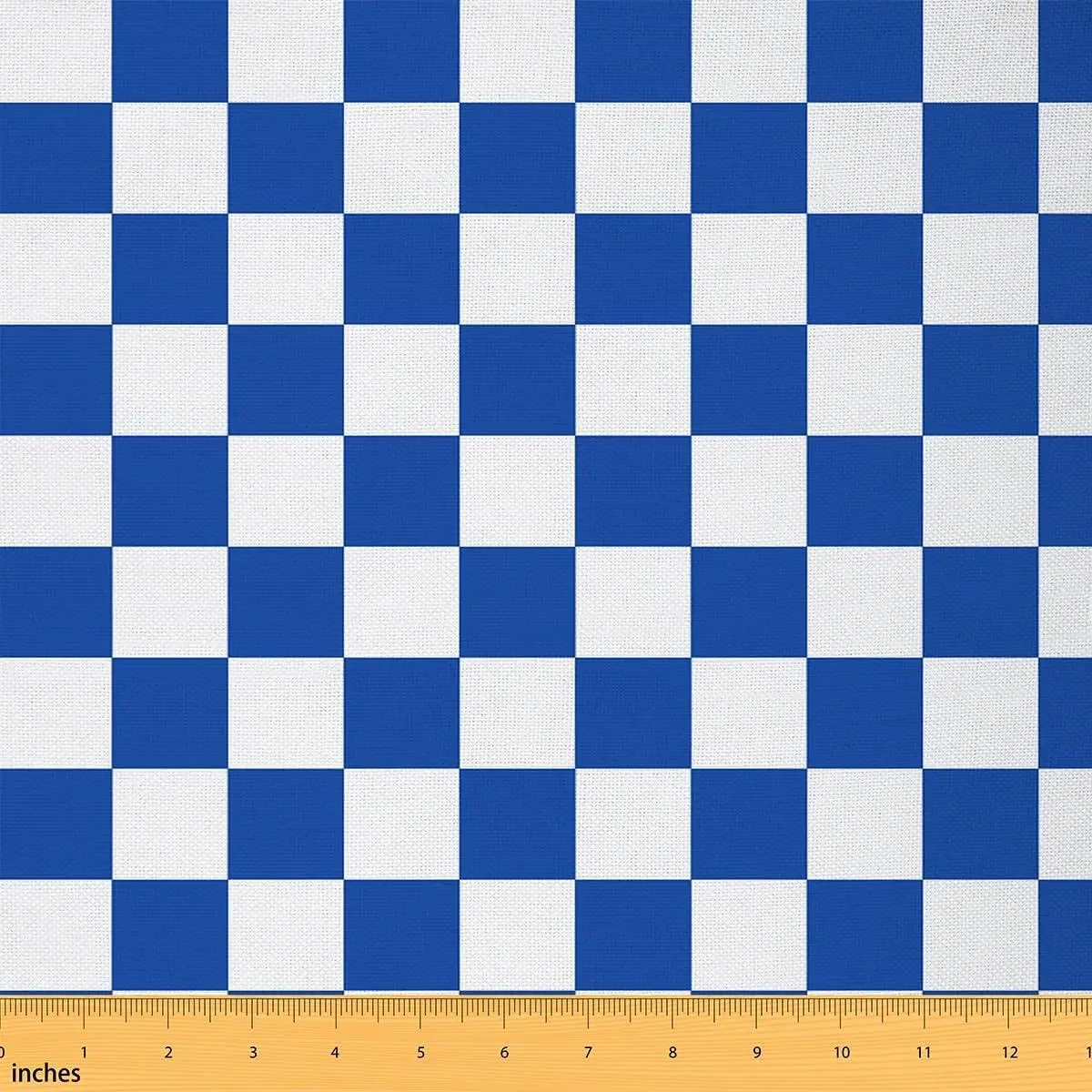 Checkered Retro Fabric Women Men Blue White Plaid Upholstery Fabric Chairs Sofa Couch Geometric Vintage Home DIY Projects,Waterproof Decor Polyester Modern