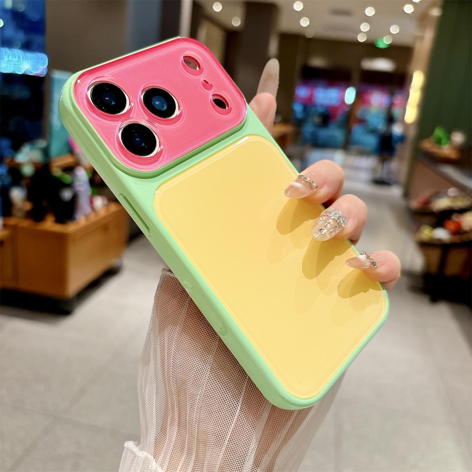 Two-Tone Contrast Phone Case for iPhone 17 16 15 14 13 Pro Max Full Lens Protection Shock Resistant Cover #summeressentials #summervibedopamine #DealsForYouDays