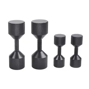 4 count Aluminium Flange Two Hole Alignment Pins - 1-1/8" and 1-5/8" Detachable Double Hole Pins - Black