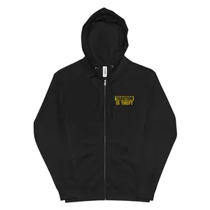 Taxation Is Theft Embroidered Fleece Hoodie – Wear Your Principles