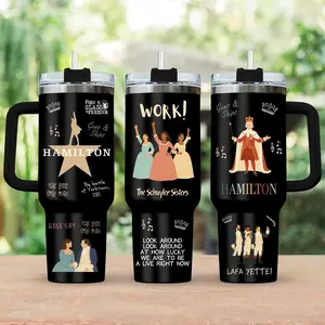 Hamilton Musical Tumbler 40oz, Broadway Theater Tumbler Cup, Musical Stainless Tumbler, Alexander Hamilton Tumbler, Hamilton Fan Gift