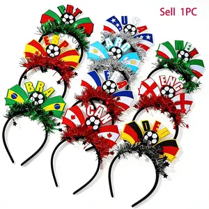 1PC Supporters, Hair Additions, Country Flags, Team Headgear, Cheer Squads, Chanting, Hairbands，cheer props，party supplies，party decoration，Perfect for Celebrations & Events