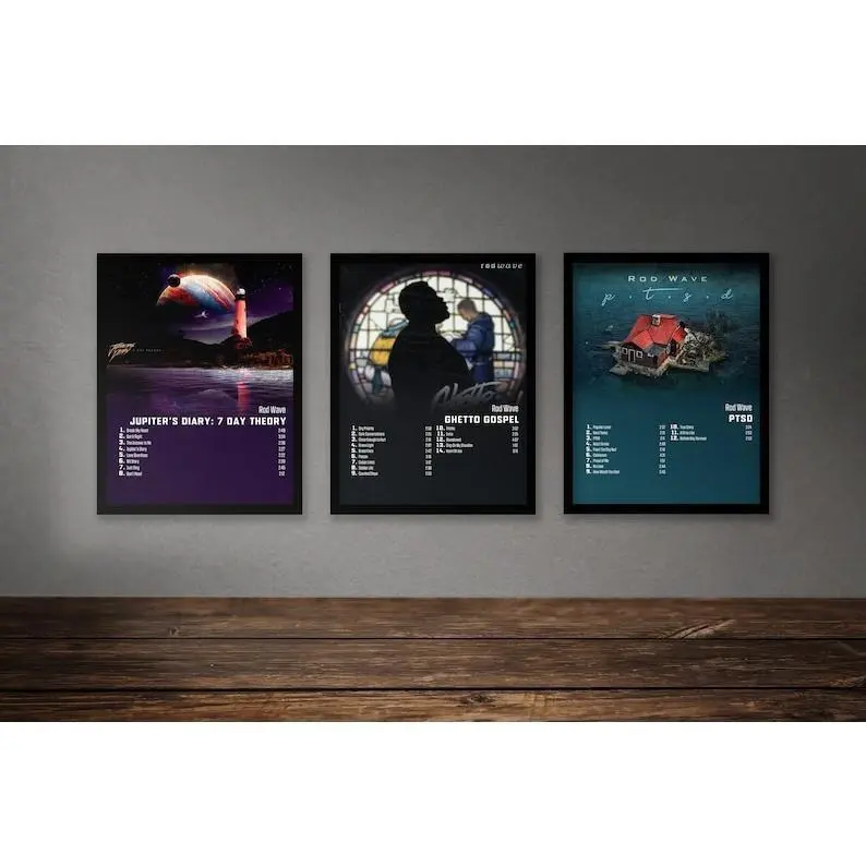 Rod Wave Poster Set Of 3 Album Poster 2 Room Decor Gift Paper Poster Set of 3