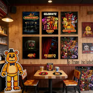 6pcs Five Nights at Freddy's Movie Poster Wall Art, Living Room Decoration, Perfect Gift, High Quality Printing, Vivid Colors, Unique Design