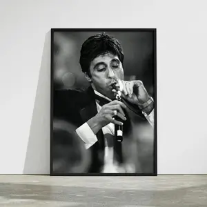 Scarface Movie Poster – Tony Montana Poster Smokinggg Scene Poster No Frame