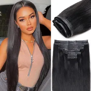 Seamless Clip-in Hair Extensions PU Clip-ins 100% Human Hair Clip-in Hair