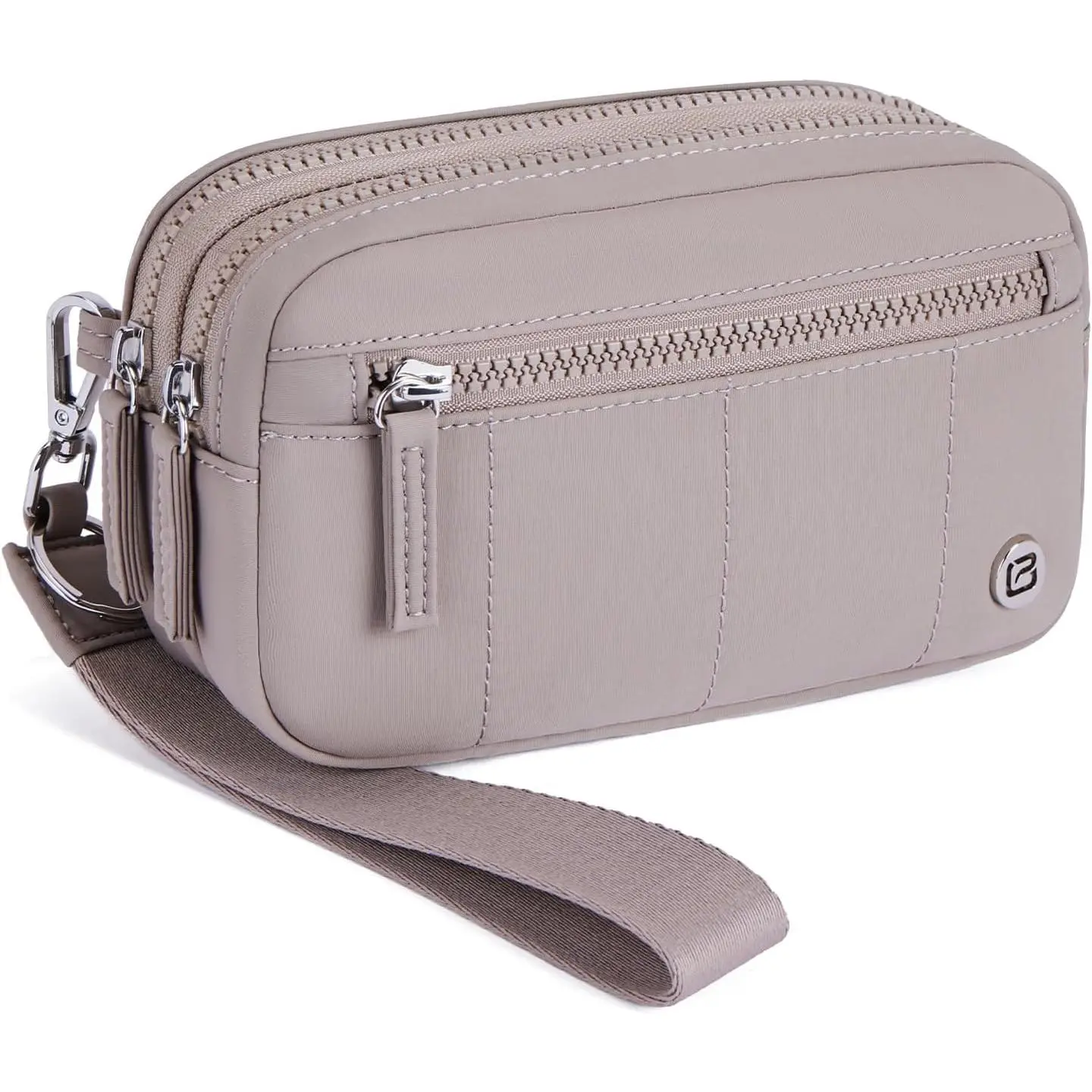 Small Nylon Crossbody Bags for Women,RFID Wristlet Purse Built in Wallet, 4 Zipper Crossbody Wallet Phone Organizer