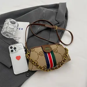 Summer Crossbody for Women Beige Bag with Adjustable Chain Magnetic Clasp Gold Accents Formal & Casual Polyester Interior