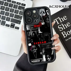 Case for iPhone 17 16 E Pro Max 15 Plus 14 13 12 11 XS XR Scream Horror Collage Anti-Scratch Shockproof Soft Silicone Protective Cover