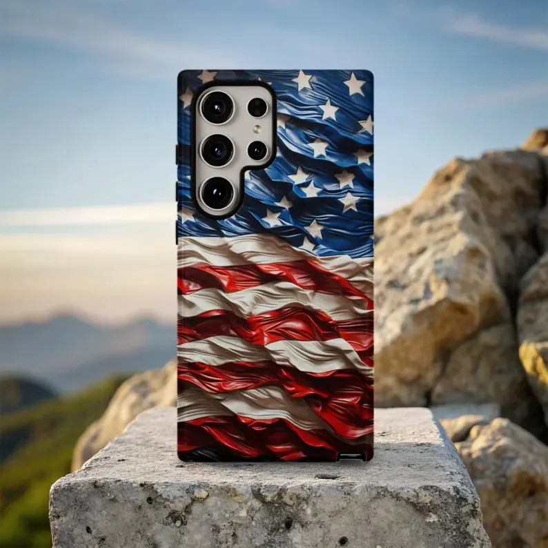 American Flag Phone Case: Patriotic Stars & Stripes Cover for iphone 17 phone case 16 pro max 15 Plus 14 13 12 11 and Samsung S26Ultra S25Plus S24 S23 S22 Cute,clear,military-grade,high-end,durable,shockproof,and drop-resistant 2-in-1 glossy phone case