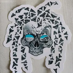 Shark Tooth Dread head Decal