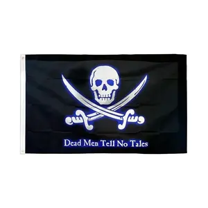 Dead Men Tell No Tales Pirate Flag 2x3ft Poly, Banners, Dye Sublimation