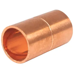 Appli Parts AP-A038 3/8 in Wrot Copper Coupling fitting CxC Sweat connections for refrigeration, air conditioning and plumbing applications ACR and Type L copper pipe