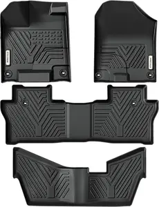 YITAMOTOR Floor Mats Fit for Honda Pilot 2022-2016, Floor Liners Set Front 1st & 2nd 3rd Seat Floor Liner Set Black, 8 Passenger Model