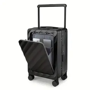 20-Inch Carry-On Suitcase: Durable PC Hardside Luggage with Wide Handle, Aluminum Frame, TSA Lock, Spinner Wheels, and USB Charging Port