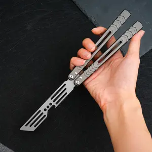 Aluminum Balisong Flipper Tool, Aluminum Alloy Handle, Bottle Opener Function, Hand-Crank Skill Toy, Beginner Practice Toy, High-Quality Edc