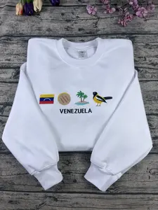 Venezuela Embroidered Sweatshirt, Arepa embroidery, Embroidery Machine , Venezuela Embroidery