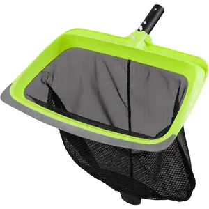 Swimming Pool Leaf Skimmer Net,Rubber Lip & Reinforced Frame Double-Layer Deep Rake(NO Pole)
